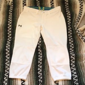 White underaurmor softball pants